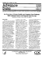 An Overview of Home Health and Hospice Care Patients 1994 National Home and Hospice Care Survey