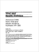 Advance data from Vital and health statistics numbers 191200