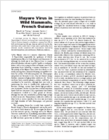 Mayaro Virus in Wild Mammals French Guiana