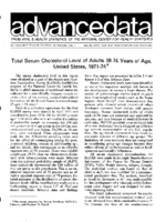 Total Serum Cholesterol Level of Adults 1874 Years of Age United States 197174