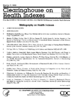 Bibliography on Health Indexes Number 3 1993