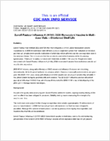 Sanofi Pasteur Influenza a H1N1 2009 Monovalent Vaccine in Multidose VialsShortened Shelf Life Friday August 06 2010 1700 EST 500 PM EST