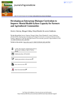 Developing an Intergroup Dialogue Curriculum to Improve Mental Health System Capacity for Farmers and Agricultural Communities