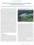 Rapid Intervention to Reduce Ebola Transmission in a Remote Village  Gbarpolu County Liberia 2014