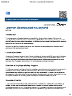 Lineman Electrocuted in Maryland FACE 8735