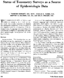 Status Of Tonometry Surveys As A Source Of Epidemiologic Data
