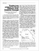 Tropheryma whipplei in Fecal Samples from Children Senegal