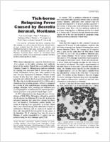 Tickborne Relapsing Fever Caused by Borrelia hermsii Montana