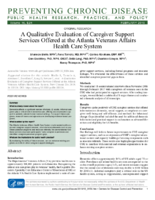 A Qualitative Evaluation of Caregiver Support Services Offered at the Atlanta Veterans Affairs Health Care System