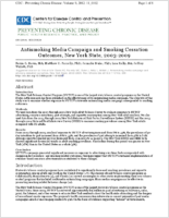 Antismoking Media Campaign and Smoking Cessation Outcomes New York State 20032009