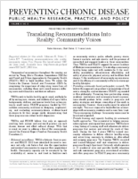 Translating Recommendations Into Reality Community Voices