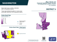 WA Congressional District 04 Stroke and Federally Qualified Health Centers Map 119th Congress
