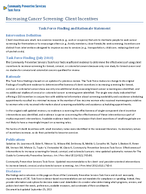 Increasing Cancer Screening Client Incentives for Breast Cervical and Colorectal Cancers