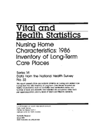 Nursing Home Characteristics 1986 Inventory of LongTerm Care Places