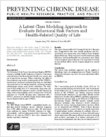 A Latent Class Modeling Approach to Evaluate Behavioral Risk Factors and HealthRelated Quality of Life