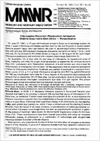 Morbidity and Mortality Weekly Report MMWR October 30 1981  Vol 30  No 42