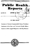 Public Health Reports  v 56 no 23  cover