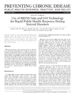 Use of BRFSS Data and GIS Technology for Rapid Public Health Response During Natural Disasters