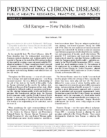 Old Europe  New Public Health