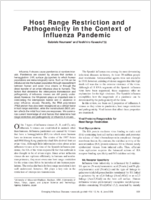 Host Range Restriction and Pathogenicity in the Context of Influenza Pandemic