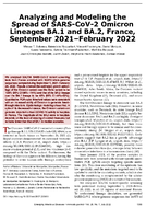Analyzing and Modeling the Spread of SARSCoV2 Omicron Lineages BA1 and BA2 France September 2021February 2022