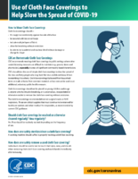 Use of Cloth Face Coverings to Help Slow the Spread of COVID19 04032020