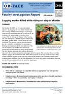 Logging worker killed while riding on step of skidder