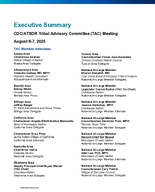 29th Biannual CDCATSDR Tribal Advisory Committee TAC Meeting August 67 2025 Executive Sumamry