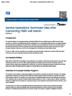 Service Operations Technician Dies after Contacting 7680volt Switch FACE 8940