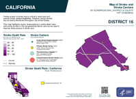 CA Congressional District 16 Stroke and Stroke Centers Map 119th Congress