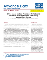 Officebased Medical Practices Methods and Estimates from the National Ambulatory Medical Care Survey