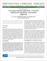 Arriving at Results Efficiently Using the Enhanced Evaluability Assessment Approach