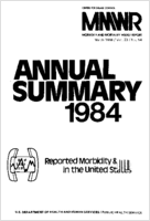 MMWR Morbidity and Mortality Weekly Report March 1986  Vol 33  No 54 Annual Summary 1985 Reported Morbidity and Mortality in the United States