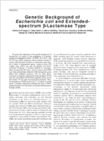 Genetic Background of Escherichia coli and Extendedspectrum Lactamase Type