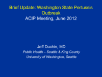 Brief update  Washington State pertussis outbreak