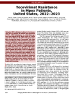 Tecovirimat Resistance in Mpox Patients United States 20222023