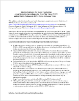 Interim guidance for states conducting avian mortality surveillance for West Nile virus WNV andor highly pathogenic H5N1 avian influenza virus