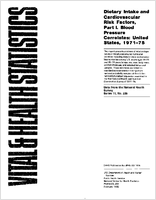 Dietary intake and cardiovascular risk factors United States 19711975 Blood pressure correlates Part I