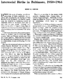 Interracial births in Baltimore 19501964