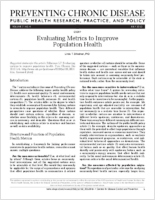 Evaluating Metrics to Improve Population Health