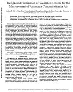 Design and Fabrication of Wearable Sensors for the Measurement of Ammonia Concentration in Air