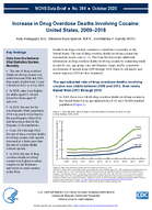 Increase in drug overdose deaths involving cocaine United States 20092018