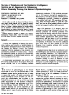 Survey of graduates of the Epidemic Intelligence Service as an approach to enhancing ethnic diversity among the nations epidemiologists