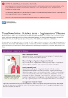 Teen newsletter October 2021  Legionnaires disease