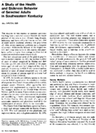 A study of the health and sickness behavior and selected adults in southeastern Kentucky
