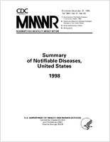 Summary of Notifiable Diseases  United States 1998