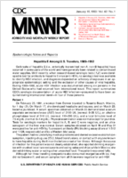 MMWR Morbidity and Mortality Weekly Report Vol 42 No 1 January 15 1993