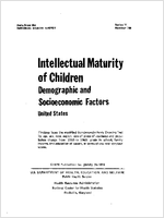 Intellectual maturity of children demographic and socioeconomic factors United States