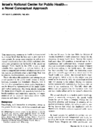 Israels National Center for Public Healtha novel conceptual approach