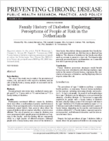 Family History of Diabetes Exploring Perceptions of People at Risk in the Netherlands